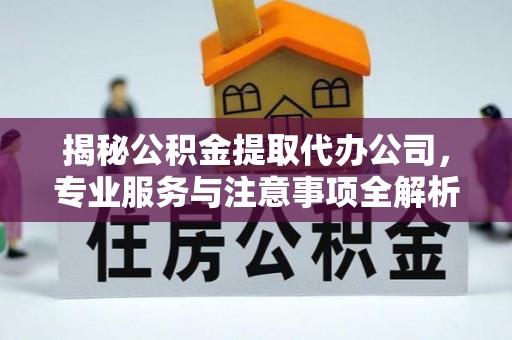 桃江揭秘公积金提取代办公司，专业服务与注意事项全解析