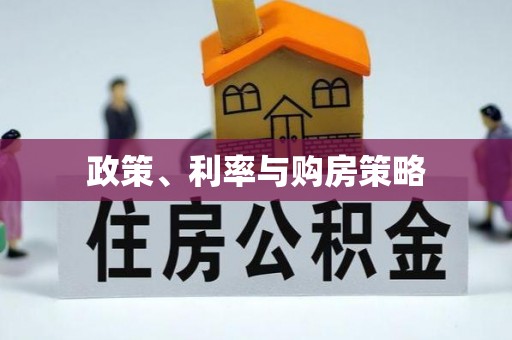 桃江政策、利率与购房策略