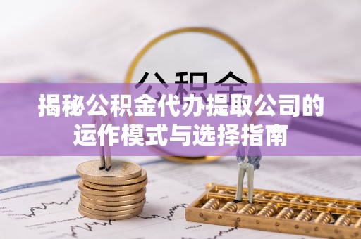 桃江揭秘公积金代办提取公司的运作模式与选择指南
