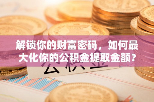 桃江解锁你的财富密码，如何最大化你的公积金提取金额？