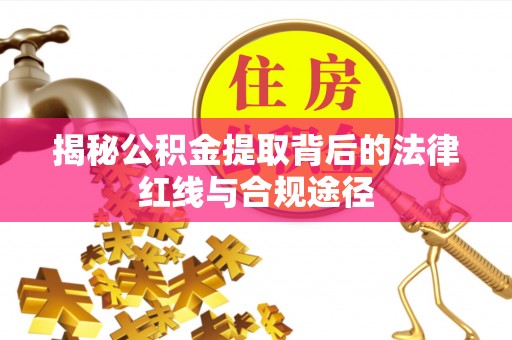 桃江揭秘公积金提取背后的法律红线与合规途径