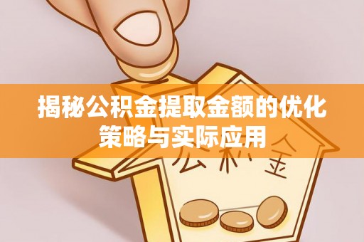 桃江揭秘公积金提取金额的优化策略与实际应用