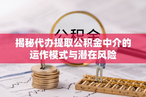 桃江揭秘代办提取公积金中介的运作模式与潜在风险