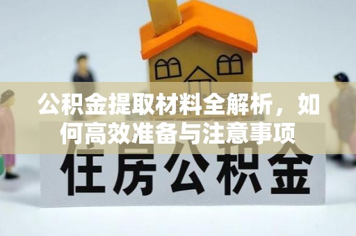 桃江公积金提取材料全解析，如何高效准备与注意事项