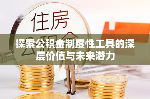桃江探索公积金制度性工具的深层价值与未来潜力