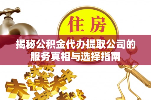 桃江揭秘公积金代办提取公司的服务真相与选择指南