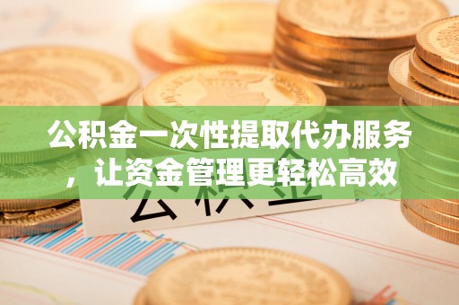 桃江公积金一次性提取代办服务，让资金管理更轻松高效