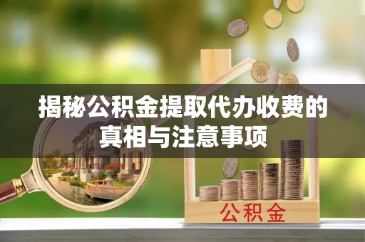 桃江揭秘公积金提取代办收费的真相与注意事项