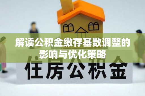 桃江解读公积金缴存基数调整的影响与优化策略