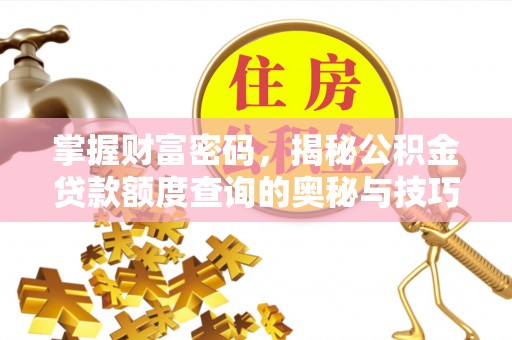 桃江掌握财富密码，揭秘公积金贷款额度查询的奥秘与技巧