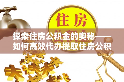 桃江探索住房公积金的奥秘——如何高效代办提取住房公积金