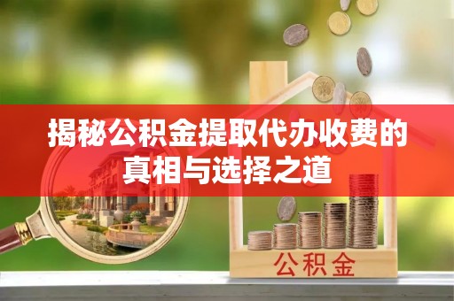 桃江揭秘公积金提取代办收费的真相与选择之道