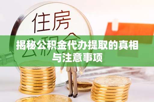 桃江揭秘公积金代办提取的真相与注意事项