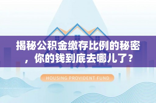 桃江揭秘公积金缴存比例的秘密，你的钱到底去哪儿了？