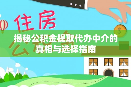 桃江揭秘公积金提取代办中介的真相与选择指南