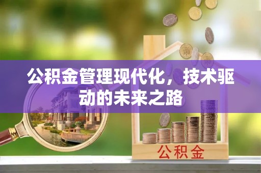 桃江公积金管理现代化，技术驱动的未来之路